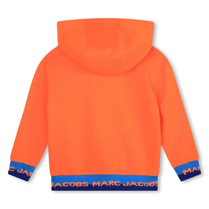 Marc Jacobs Boys Orange Cotton Hooded Sweatshirt