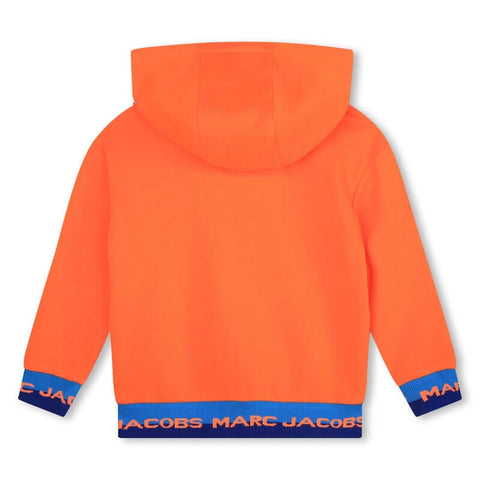 Marc Jacobs Boys Orange Cotton Hooded Sweatshirt