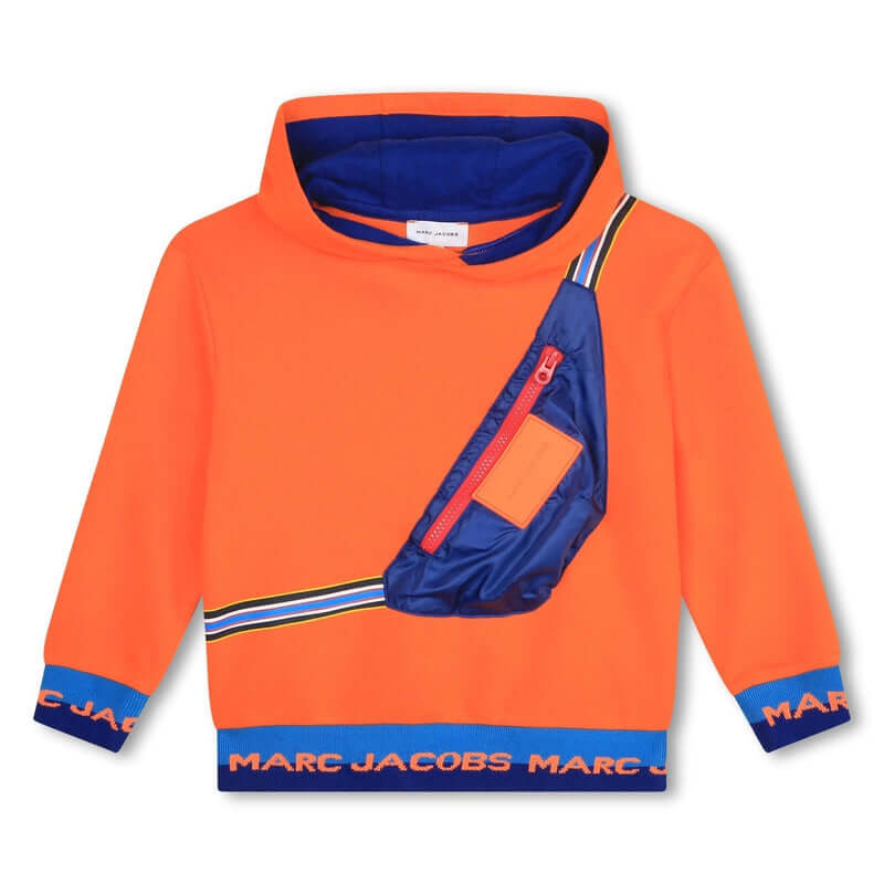 Marc Jacobs Boys Orange Cotton Hooded Sweatshirt