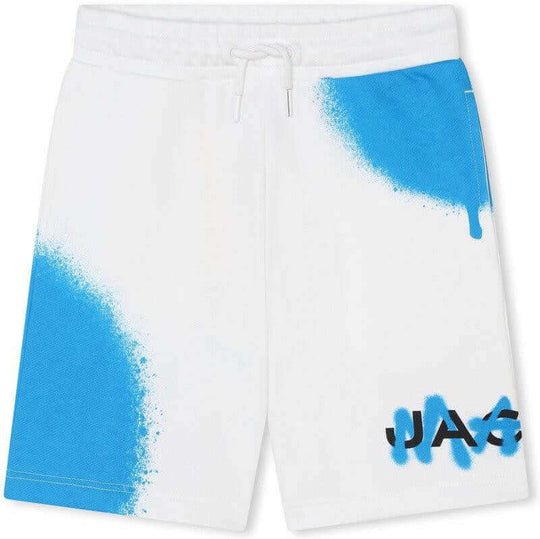 Boys White Graffiti Shorts