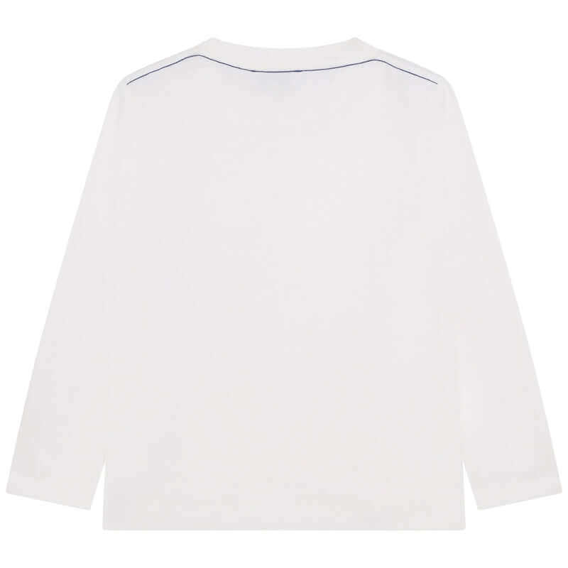 Marc Jacobs Boys White Side Logo Long Sleeve T-Shirt