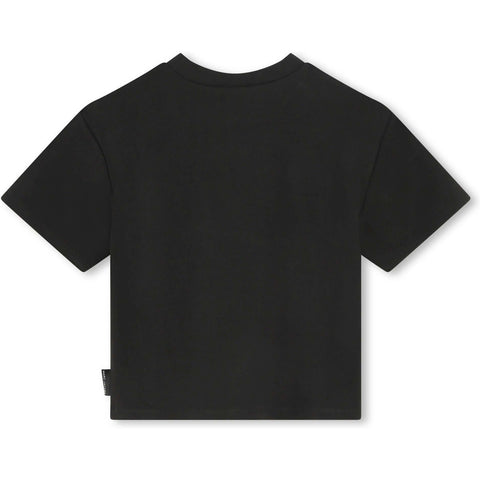 Marc Jacobs Girls Black Short Sleeve Bag T-shirt