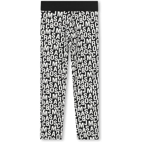 Marc Jacobs Girls Black & White Logo Leggings