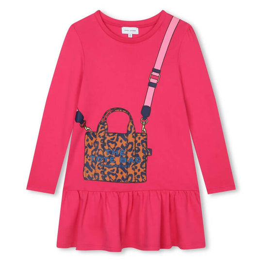 Girls Pink Cheetah Bag Dress
