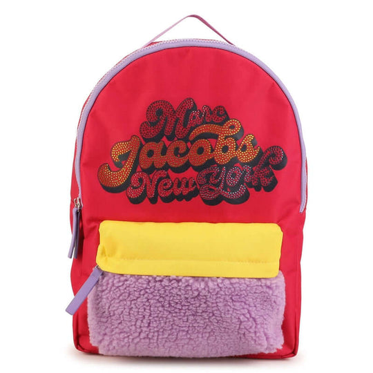 Girls Pink Diamante Backpack