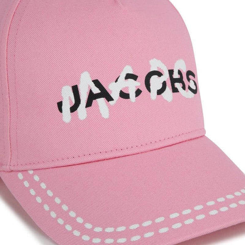 Marc Jacobs Girls Pink Graffiti Logo Cap