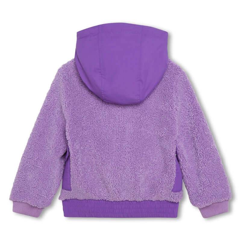 Marc Jacobs Girls Purple Faux Shearling Hooded Jacket