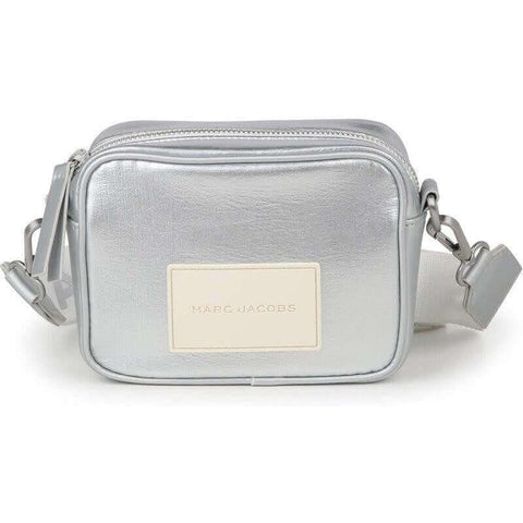 Marc Jacobs Girls Silver Shoulder Logo Bag