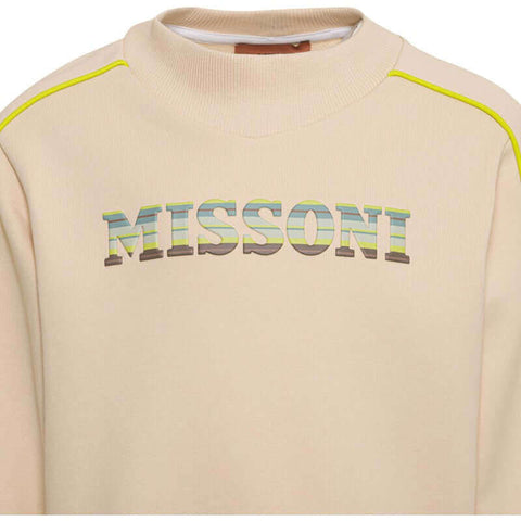Missoni Kids Boys Beige Logo Sweatshirt