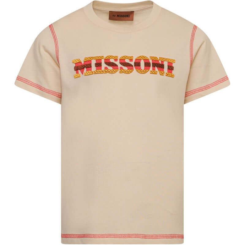 Missoni Kids Boys Beige Logo T-Shirt