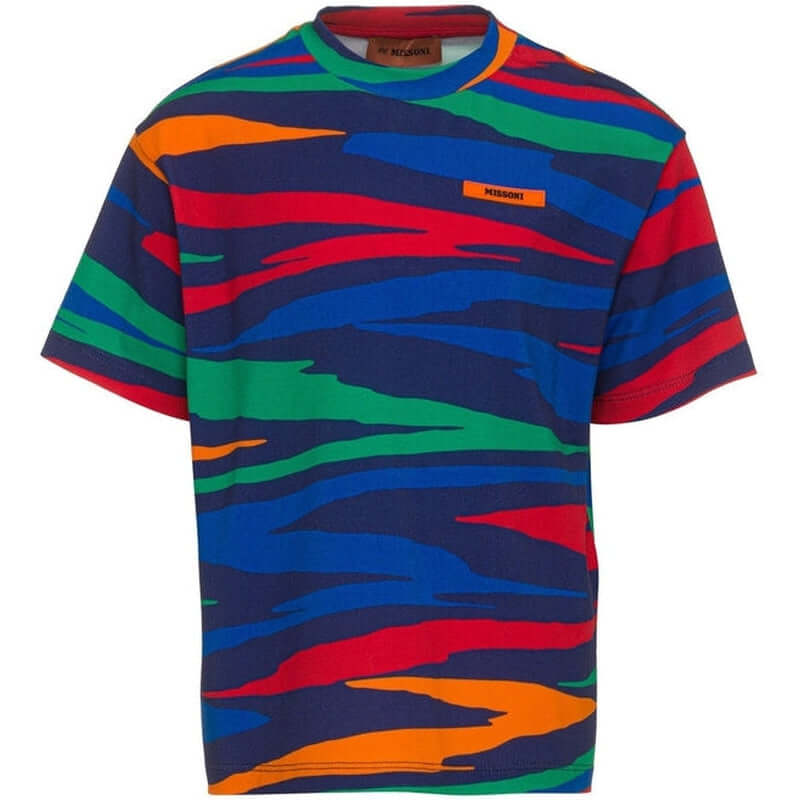 Missoni Kids Boys Colourful Abstract Pattern T-Shirt