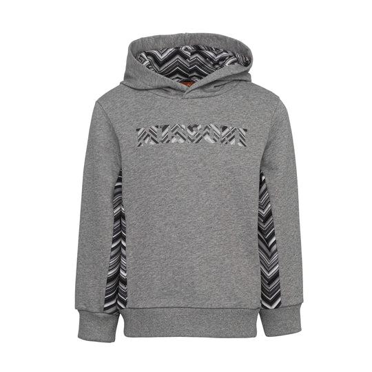 Boys Grey Logo Hoody