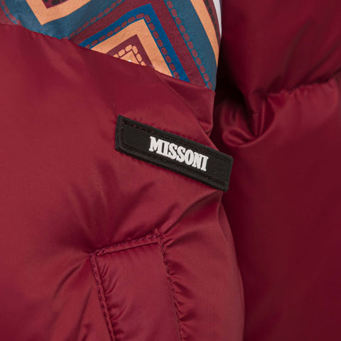 Missoni Kids Boys Maroon Puffer Coat