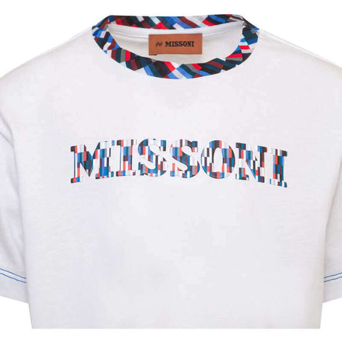 Missoni Kids Boys Pixel Print Logo T-Shirt