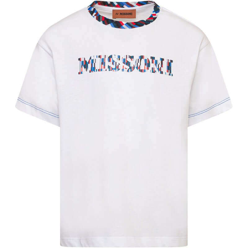 Missoni Kids Boys Pixel Print Logo T-Shirt
