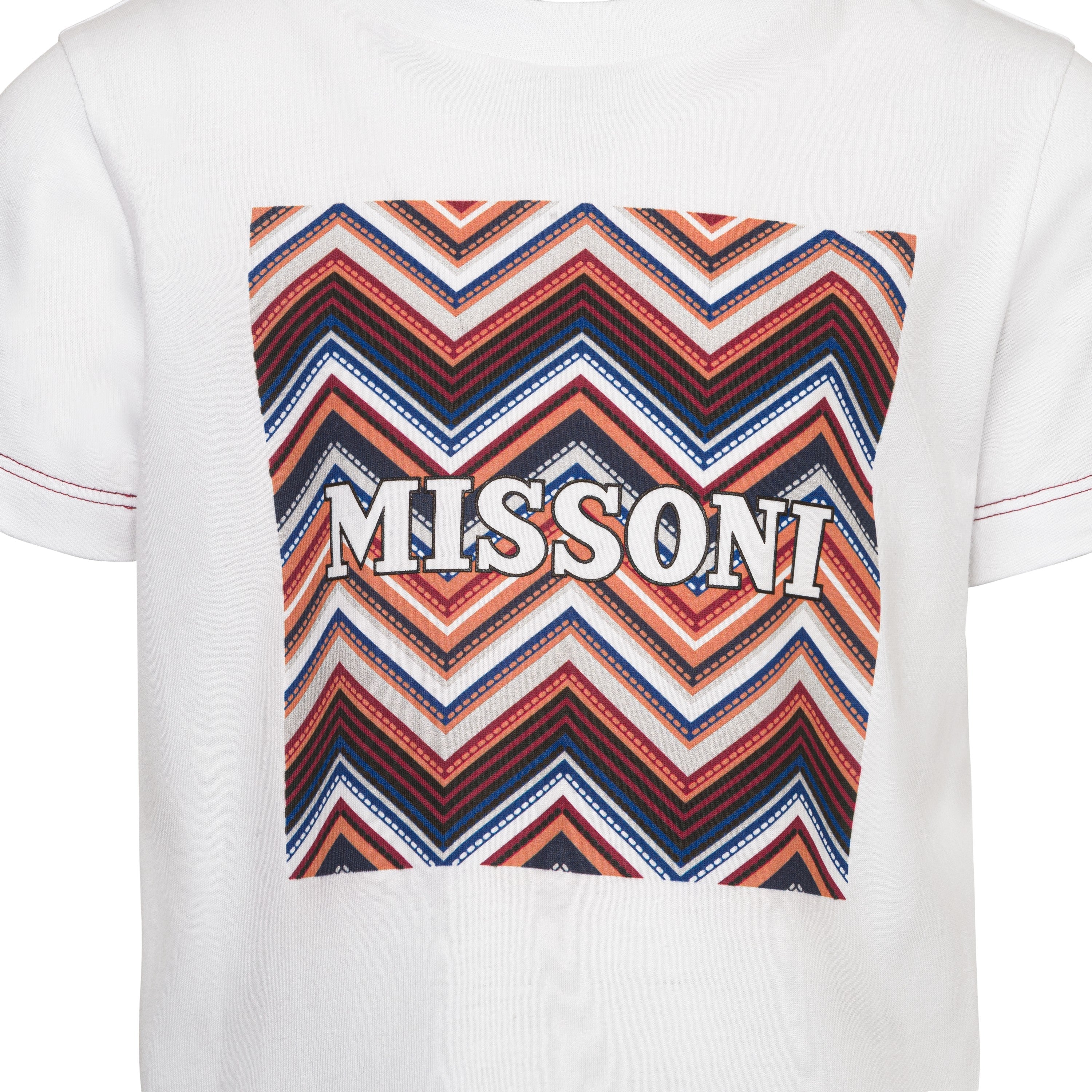 Missoni Kids Boys White Zig Zag T-shirt