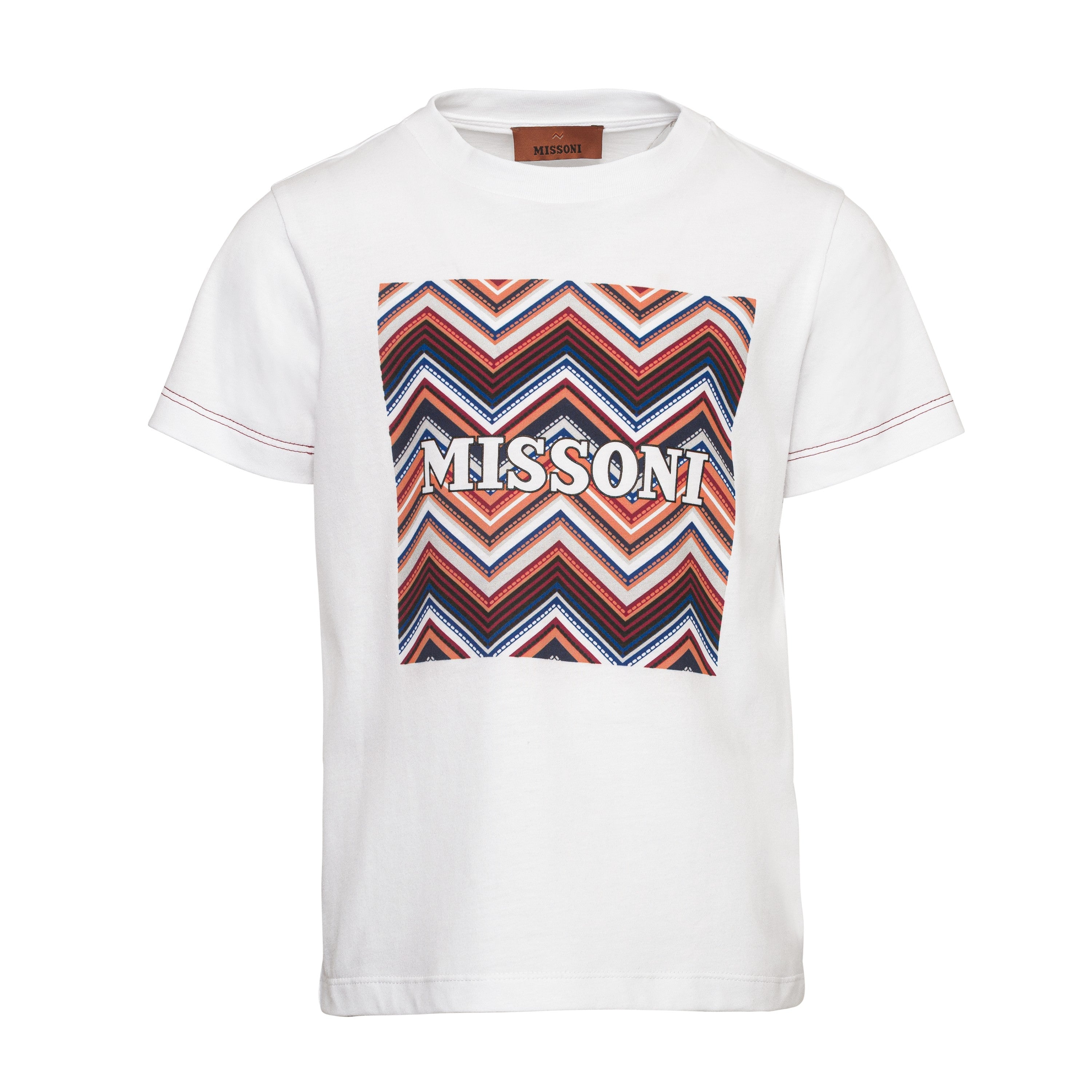 Missoni Kids Boys White Zig Zag T-shirt