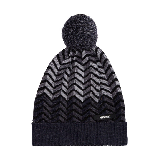 Boys Wool Black/Grey Hat