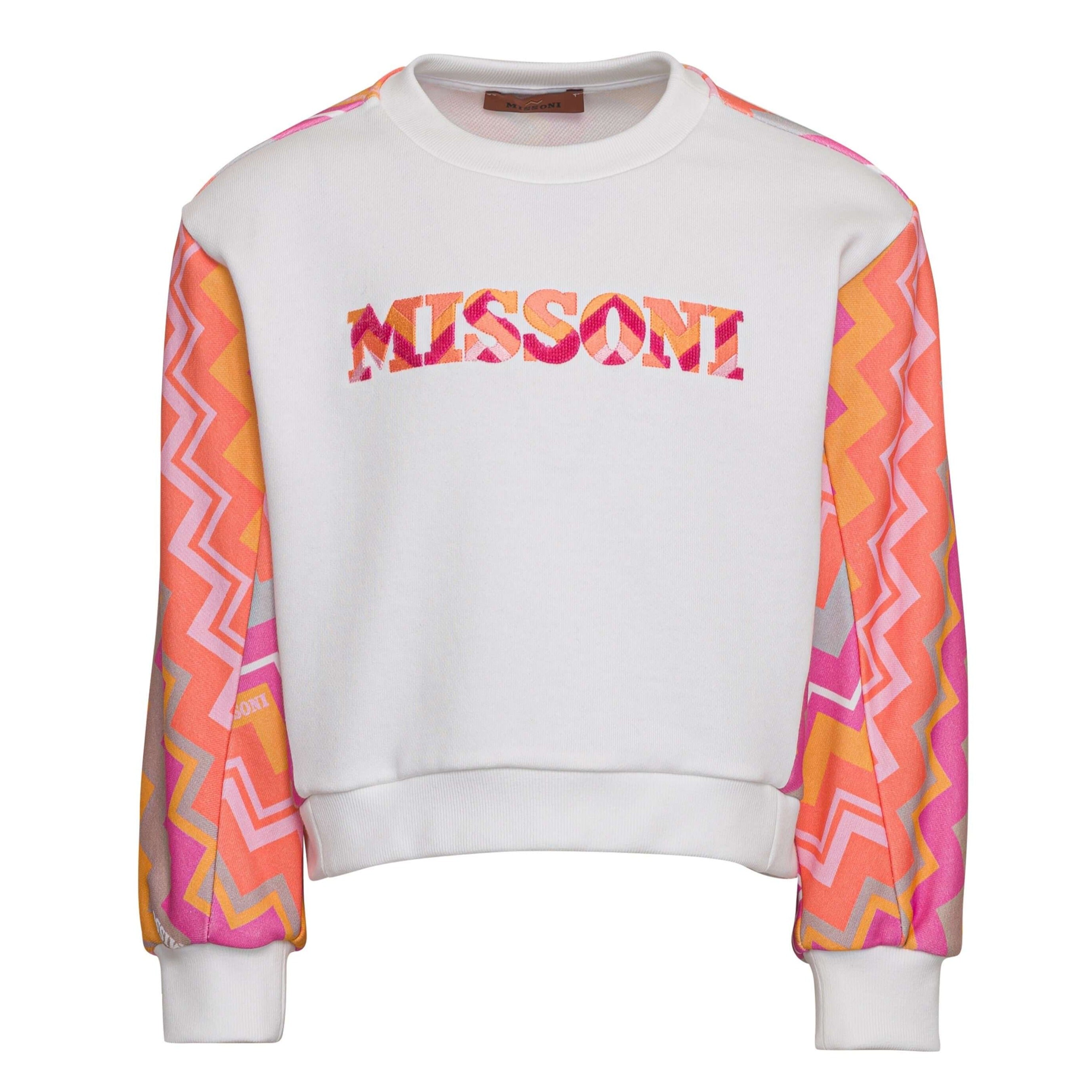 Missoni Kids Girls Pink Logo Sweatshirt