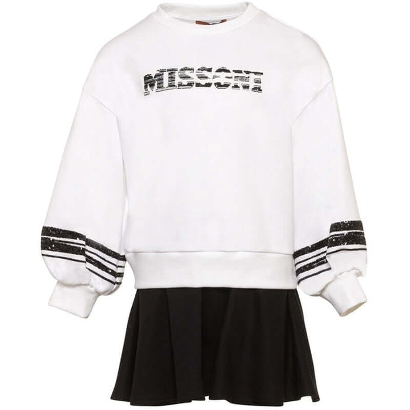 Missoni Kids Girls White Cracked Logo Dress