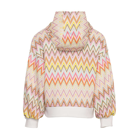 Missoni Kids Girls White Logo Hoody