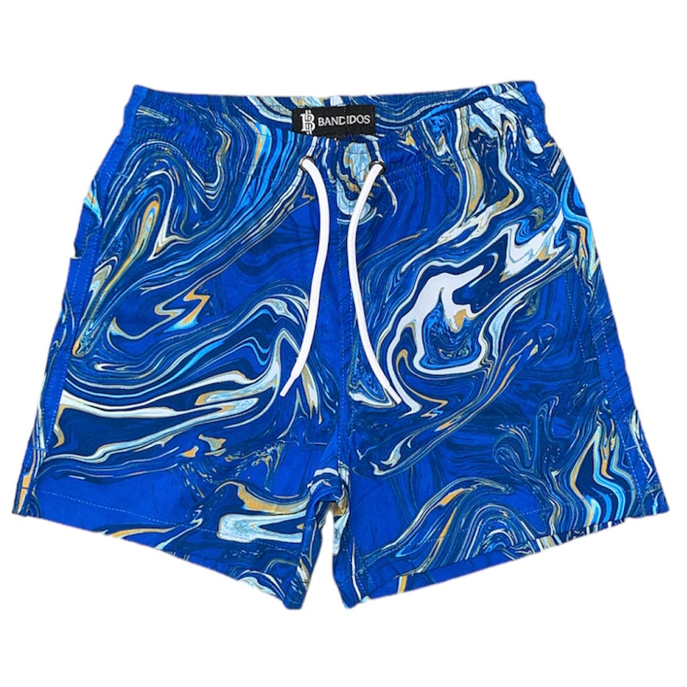 Moda Bandidos Boys Oil Blue Swimming Shorts