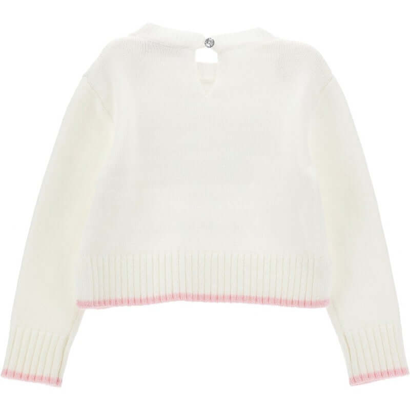 Monnalisa Baby Girls Cream Teddy Sweater