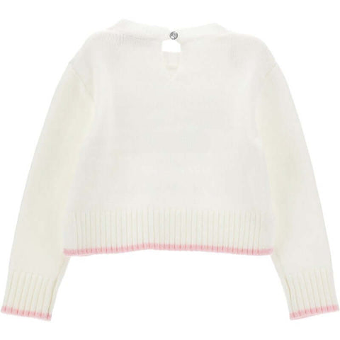 Monnalisa Baby Girls Cream Teddy Sweater