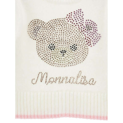 Monnalisa Baby Girls Cream Teddy Sweater