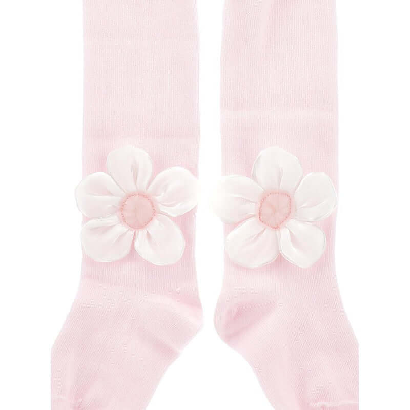 Monnalisa Baby Girls Pink Flower Tights