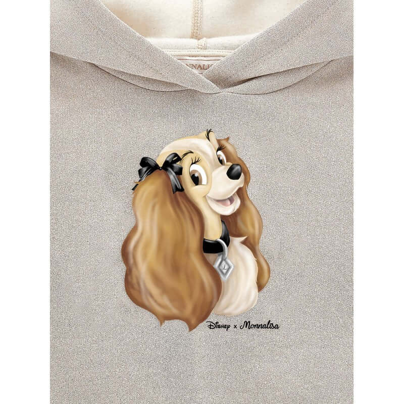 Monnalisa Girls Beige Lady & The tramp Hoodie