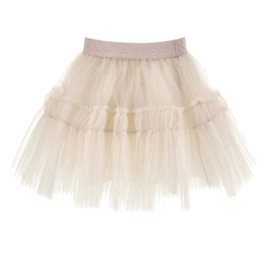 Girls Beige Tulle Skirt