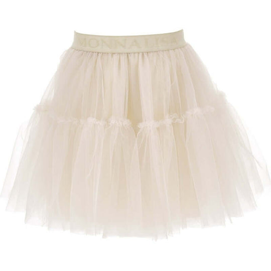 Girls Beige Tulle Skirt