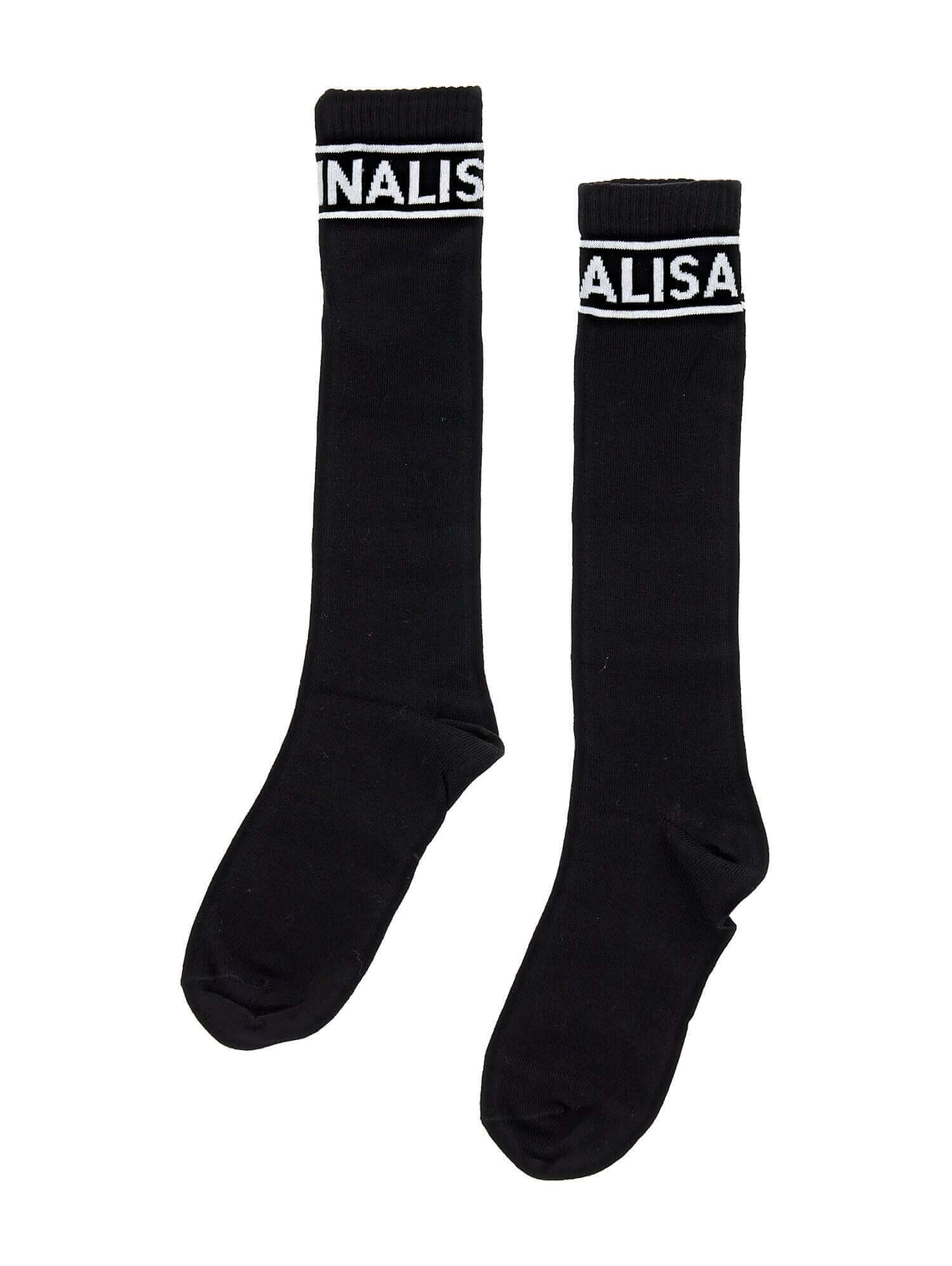 Monnalisa Girls Black Monnalisa Print Socks