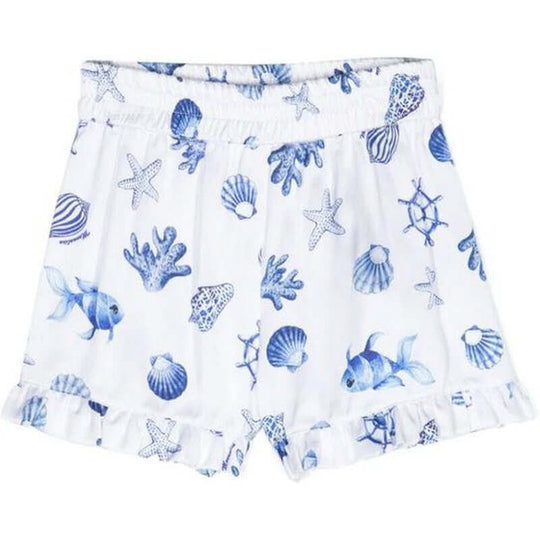 Girls Blue Shell Shorts