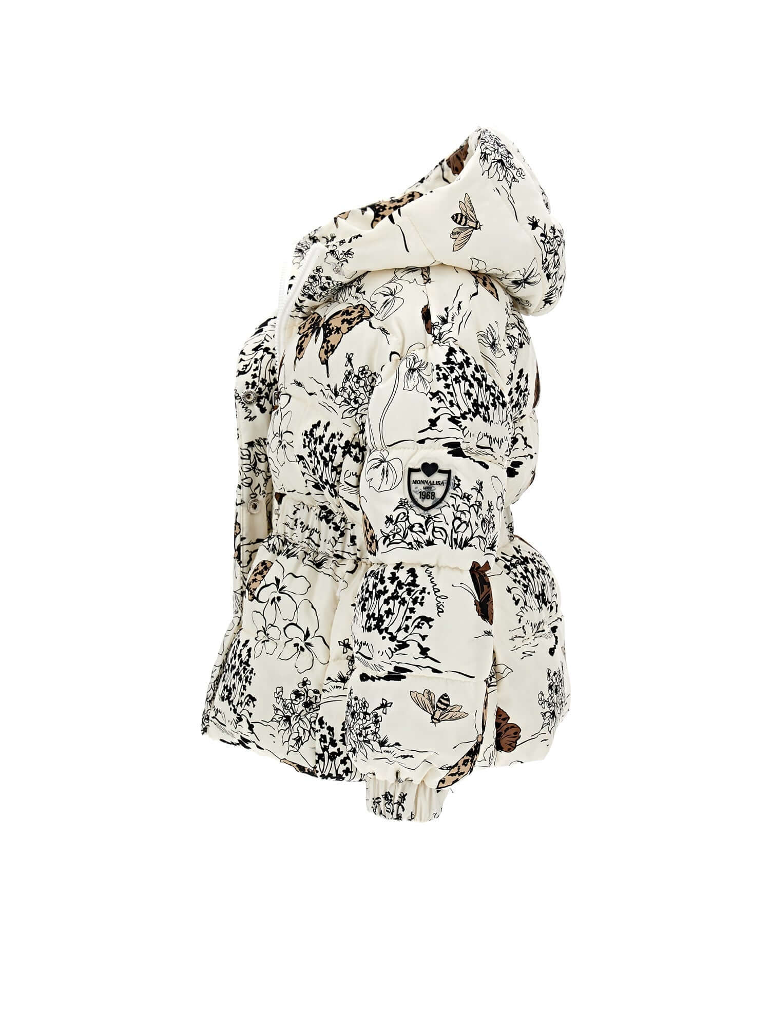 Monnalisa Girls Cream Butterfly Coat