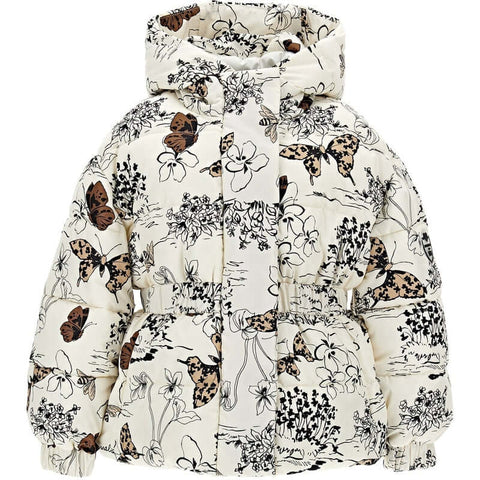 Monnalisa Girls Cream Butterfly Coat