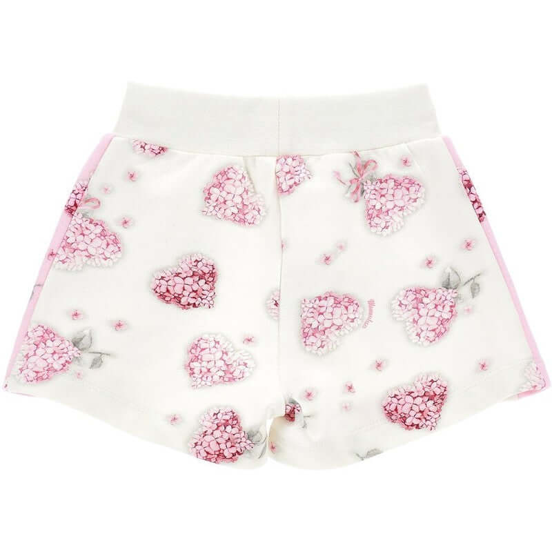 Monnalisa Girls Cream Floral Shorts