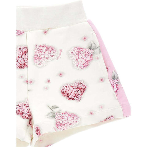 Monnalisa Girls Cream Floral Shorts