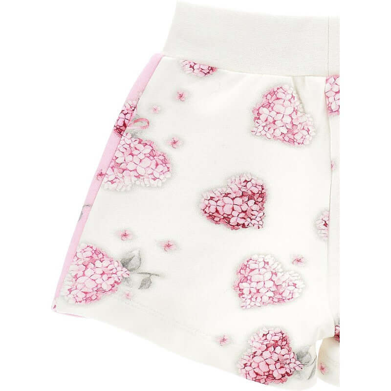 Monnalisa Girls Cream Floral Shorts