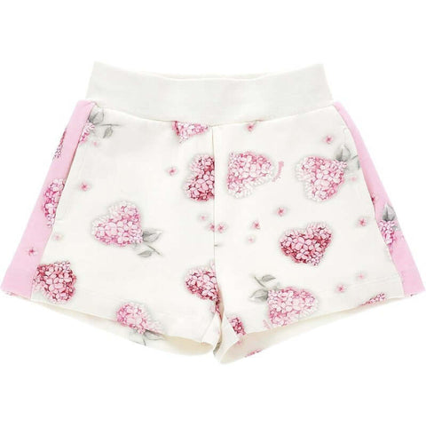 Monnalisa Girls Cream Floral Shorts