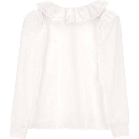 Monnalisa Girls Cream Frill Shirt