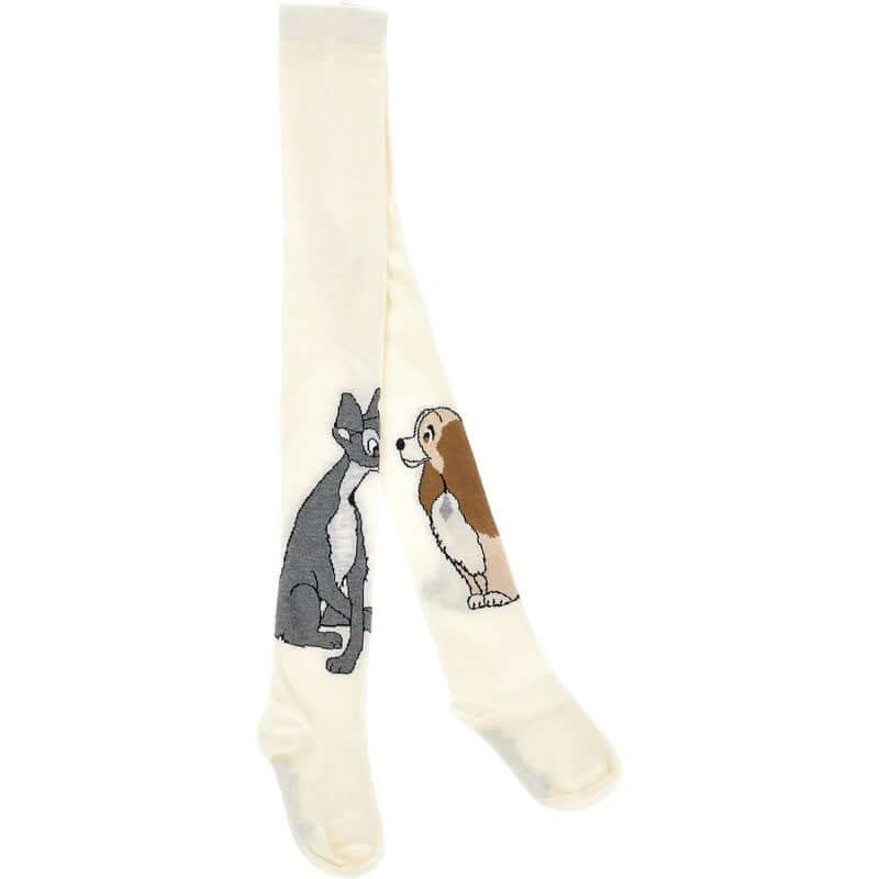 Monnalisa Girls Cream Lady & The Tramp Tights