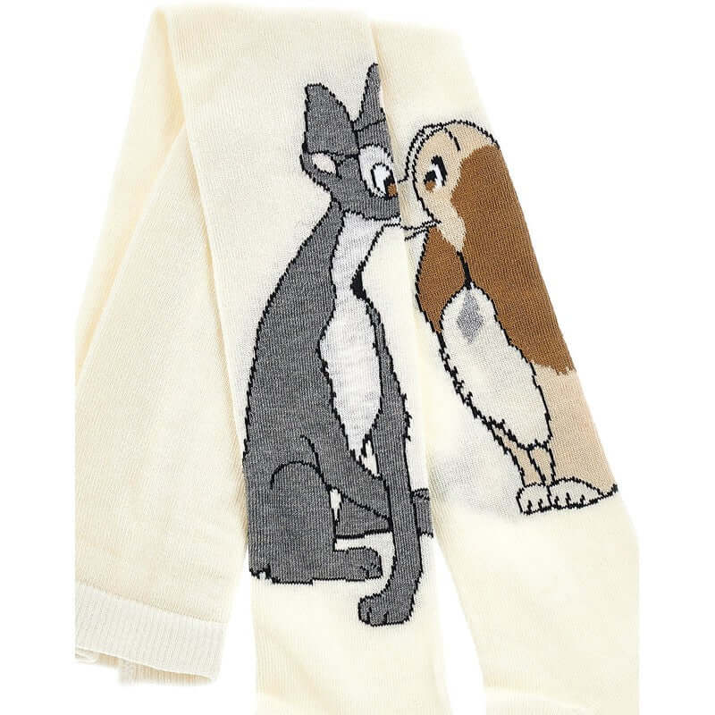 Monnalisa Girls Cream Lady & The Tramp Tights