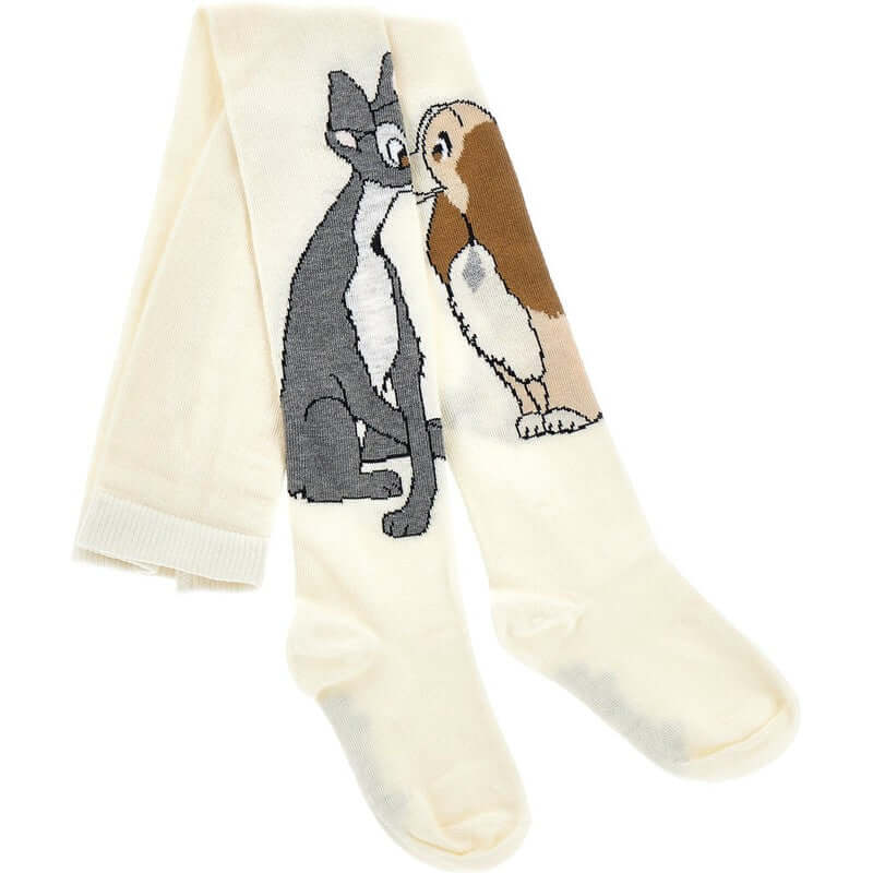 Monnalisa Girls Cream Lady & The Tramp Tights