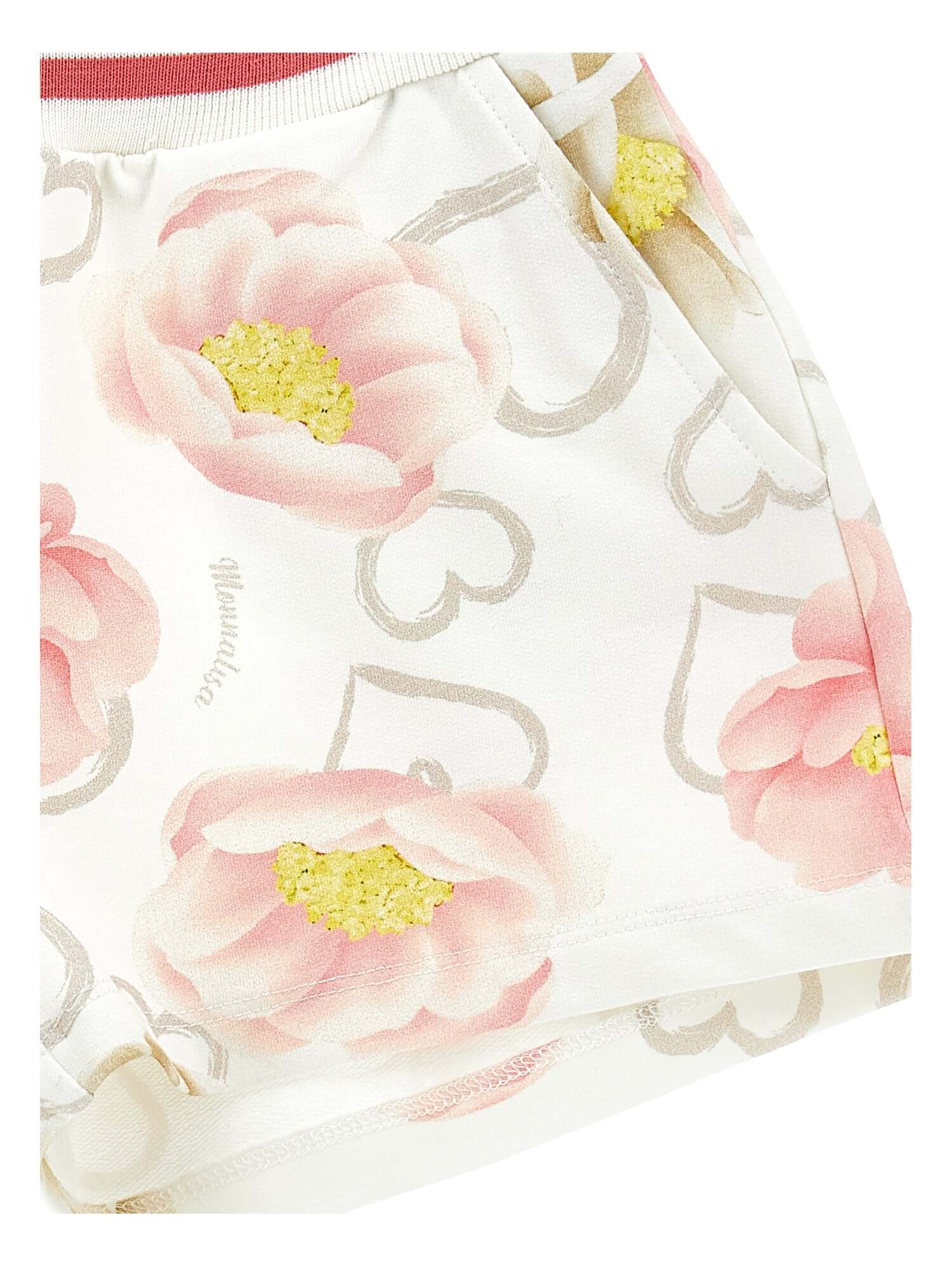 Monnalisa Girls Cream Rose Shorts