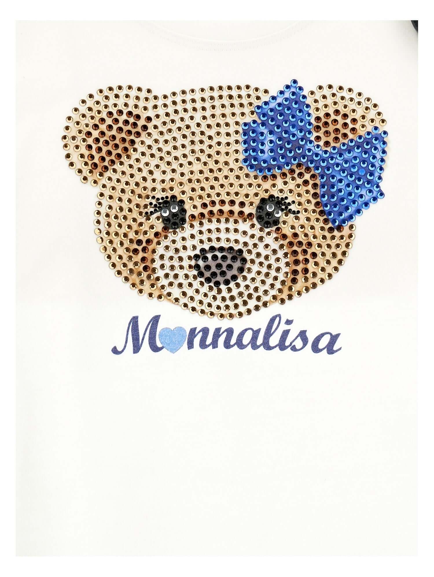 Monnalisa Girls Cream Teddy T-Shirt