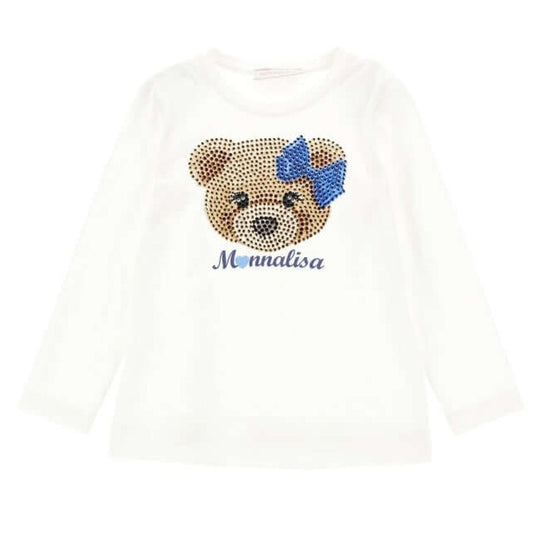 Girls Cream Teddy T-Shirt