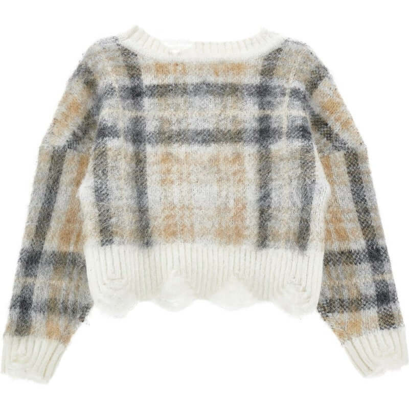 Monnalisa Girls Cream Wool Sweater