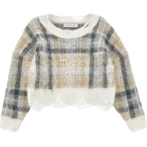 Monnalisa Girls Cream Wool Sweater